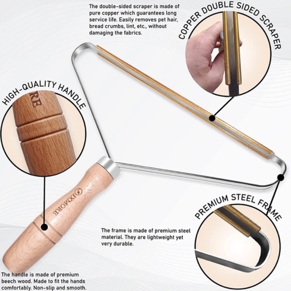 Pet Hair Remover Carpet Lint Cleaner FurPortable Double-sided NEW Fuzz Shaver - Picture 6 of 9